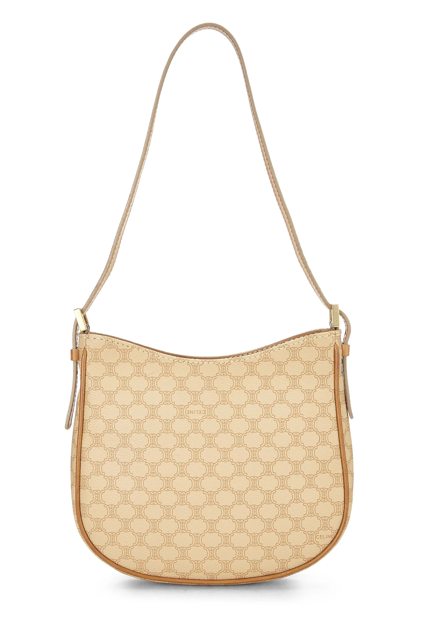 Celine Beige Coated Canvas Macadam Handle Bag 1 Celine Beige Coated Canvas Macadam Handle Bag