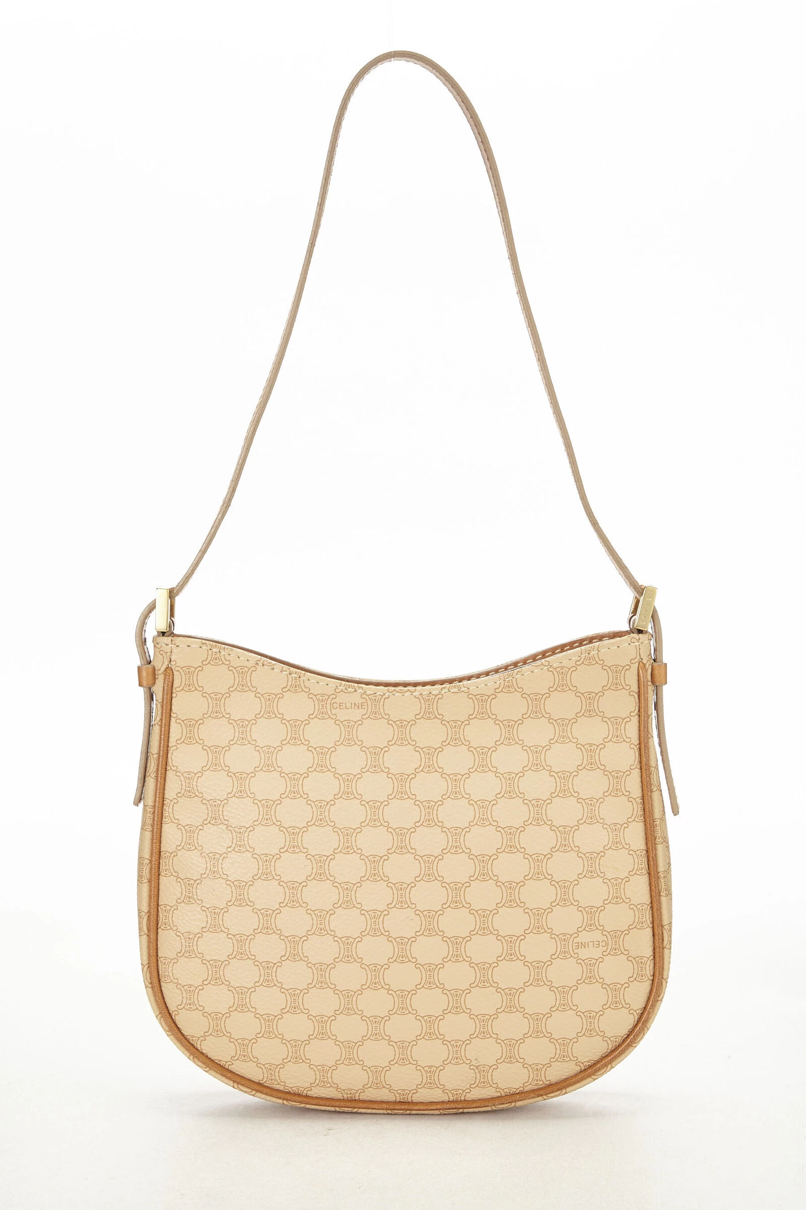 Celine Beige Coated Canvas Macadam Handle Bag 4 Celine Beige Coated Canvas Macadam Handle Bag - Image 4