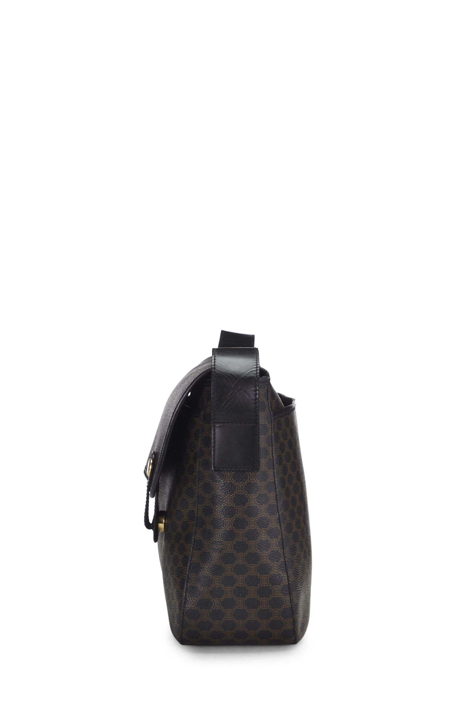 Celine Black & Brown Coated Canvas Macadam Messenger Bag 3 Celine Black & Brown Coated Canvas Macadam Messenger Bag - Image 3