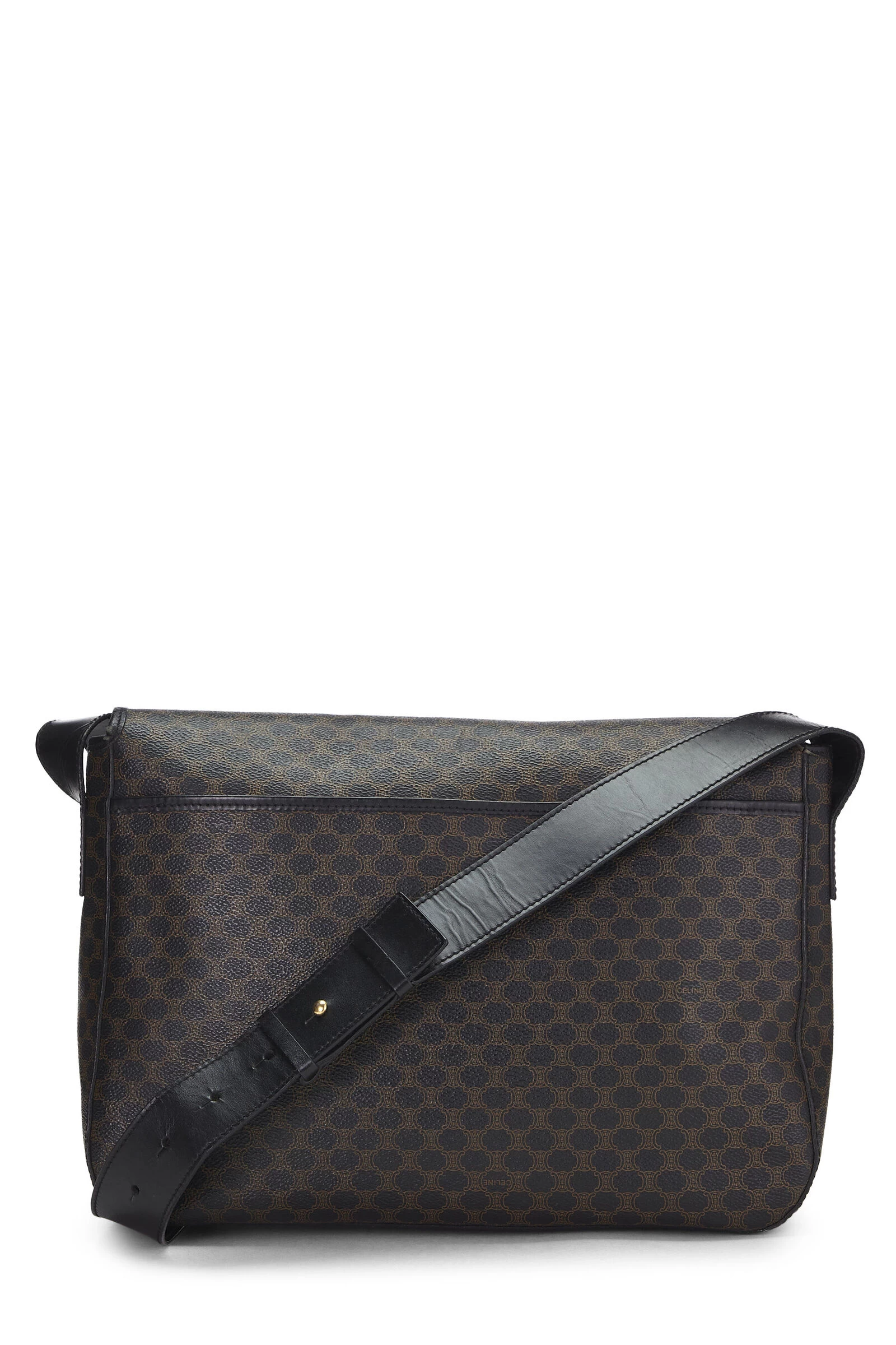 Celine Black & Brown Coated Canvas Macadam Messenger Bag 4 Celine Black & Brown Coated Canvas Macadam Messenger Bag - Image 4