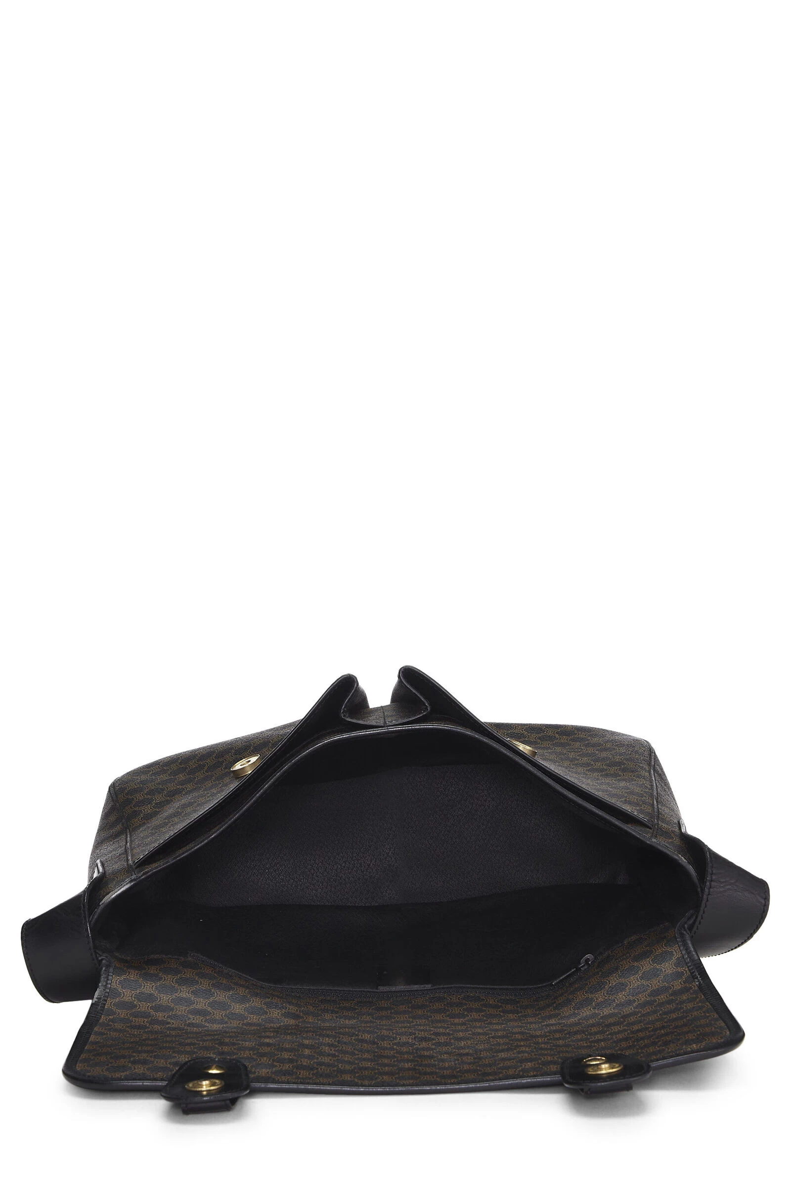 Celine Black & Brown Coated Canvas Macadam Messenger Bag 6 Celine Black & Brown Coated Canvas Macadam Messenger Bag - Image 6