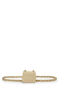 Chanel Beige Quilted Lambskin Belt Bag Micro -Fashion clothing Q6A0011II8002 4