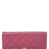 Chanel Pink Caviar Classic Flap Wallet