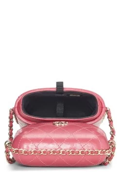 Chanel Pink Calfskin Crossbody Chain Phone Holder -Fashion clothing Q6A01L3PPB000 6