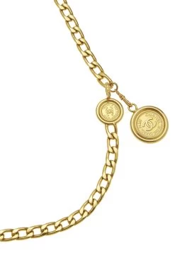 Chanel Gold 'CC' Medallion Chain Belt -Fashion clothing Q6A01M17DB157 2