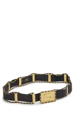 Chanel Black Leather 'CC' Buckle Belt 75 -Fashion clothing Q6A04I1LKB014 2