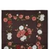 Chanel Brown Floral Silk Scarf