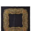 Chanel Black & Multicolored Silk Motif Scarf