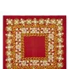 Chanel Red Silk 'CC' Scarf
