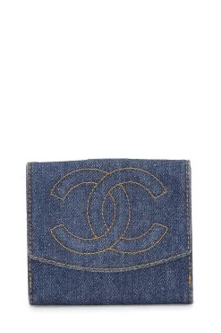 Chanel Blue Denim 'CC' Wallet