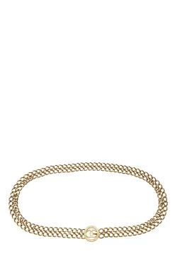 Chanel Gold 'CC' Sunburst Double Chain Belt