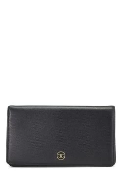 Chanel Black Caviar Long Wallet