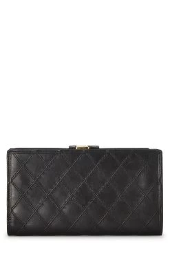 Chanel Black Lambskin Long Wallet -Fashion clothing Q6A0LY1IKB053 3