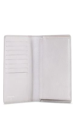 Chanel Silver Calfskin Long Wallet -Fashion clothing Q6A0LY3PVB001 4