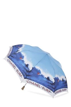Chanel Blue Nylon Surf Line Umbrella -Fashion clothing Q6A0O221MB002 3