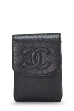 Chanel Black Caviar 'CC' Cigarette Case