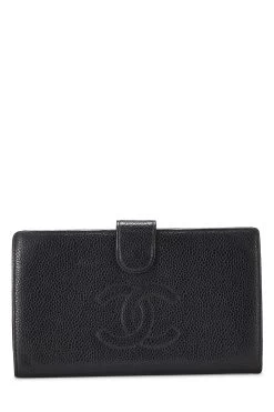 Chanel Black Caviar Timeless 'CC' Wallet