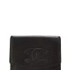 Chanel Black Caviar Timeless 'CC' Compact Wallet