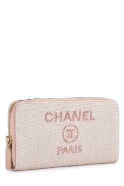 Chanel Pink Canvas Deauville Wallet -Fashion clothing Q6A1V50EPB000 2