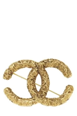Chanel Gold Florentine 'CC' Pin