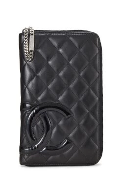 Chanel Black Quilted Calfskin Cambon Travel Wallet