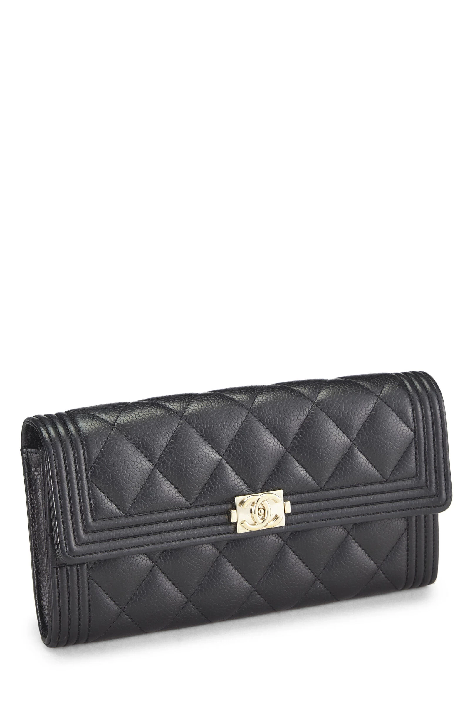 Chanel Black Quilted Caviar Boy Flap Wallet 2 Chanel Black Quilted Caviar Boy Flap Wallet - Image 2