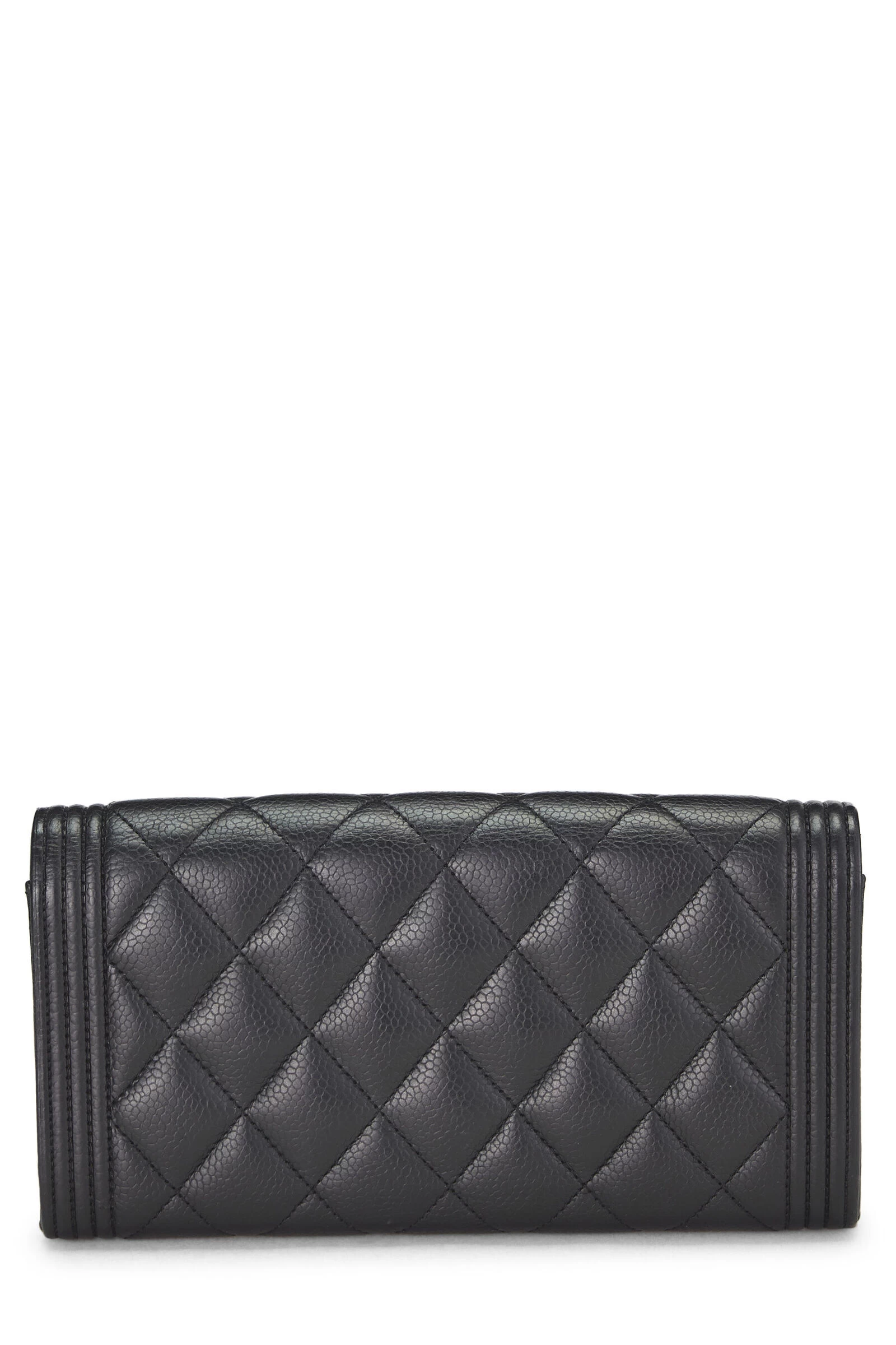 Chanel Black Quilted Caviar Boy Flap Wallet 3 Chanel Black Quilted Caviar Boy Flap Wallet - Image 3