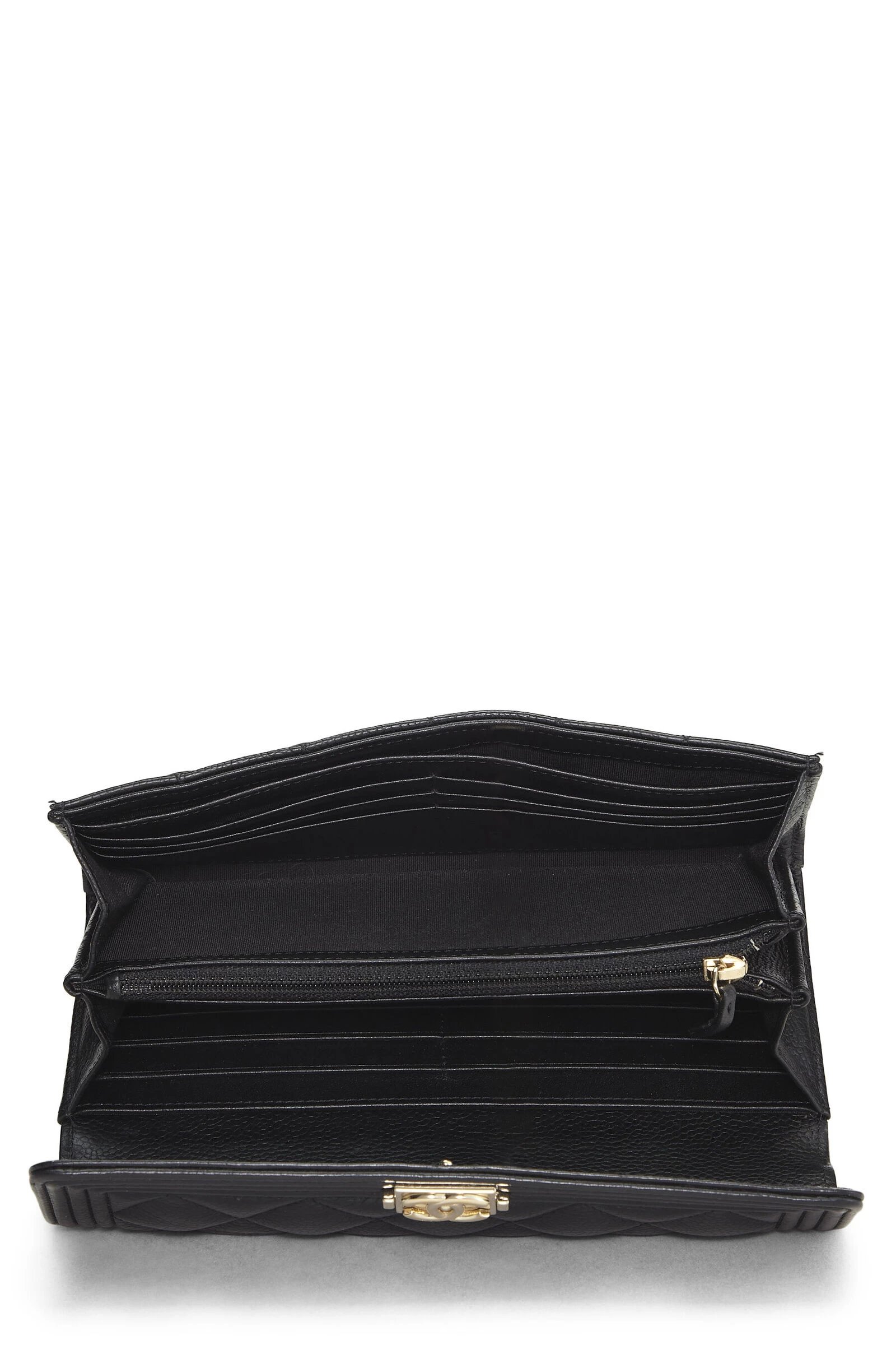 Chanel Black Quilted Caviar Boy Flap Wallet 4 Chanel Black Quilted Caviar Boy Flap Wallet - Image 4