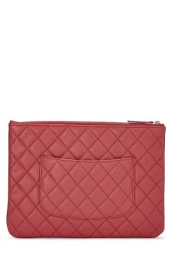 Chanel Pink Quilted Caviar O Case Zip Pouch Large 6 Chanel Pink Quilted Caviar O Case Zip Pouch Large -Fashion clothing Q6A2FU0FP5000 3