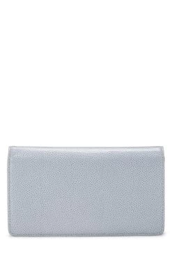 Chanel Blue Caviar 'CC' Timeless Yen Wallet -Fashion clothing Q6A2FV0FBB001 3