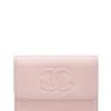 Chanel Pink Calfskin Timeless 'CC' Compact Wallet