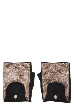 Chanel Metallic Leather Fingerless Gloves