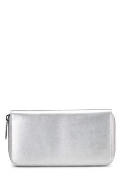 Chanel Silver Leather 'CC' Zip Around Wallet -Fashion clothing Q6A2TK1LVB000 3