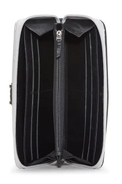 Chanel Metallic Silver & Black Lambskin Boy Wallet -Fashion clothing Q6A3LS1IMB001 4