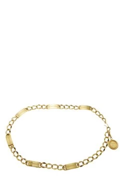 Chanel Gold Logo Nameplate Chain Belt