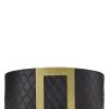 Chanel Black Leather 'CC' Runway Corset Belt
