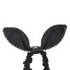 Chanel Black Lambskin & Gold Chain Hair Bow Tie