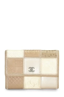 Chanel Beige Patchwork Symbols Wallet