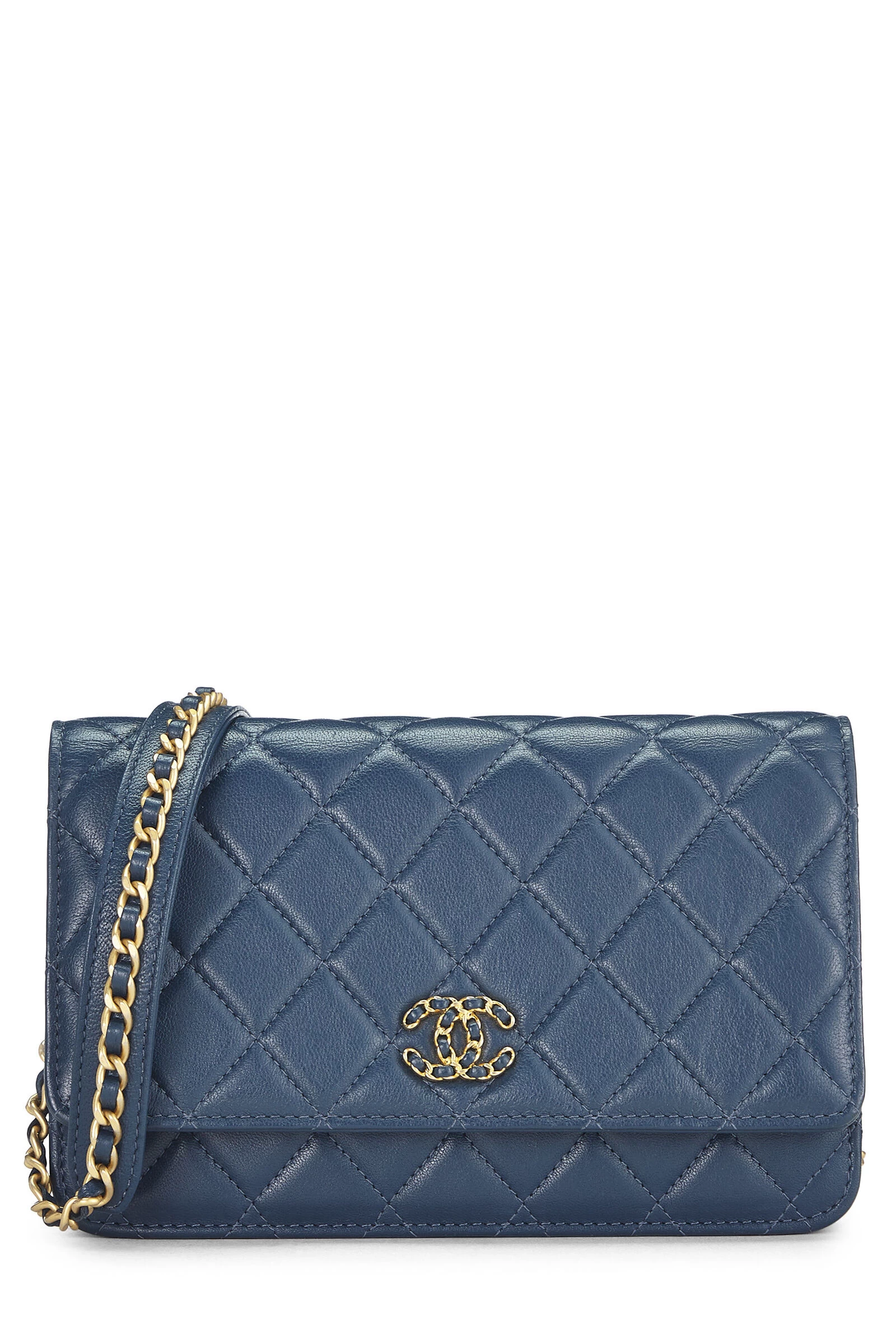 Chanel Blue Quilted Lambskin Infinity Wallet On Chain (WOC) 1 Chanel Blue Quilted Lambskin Infinity Wallet On Chain (WOC)