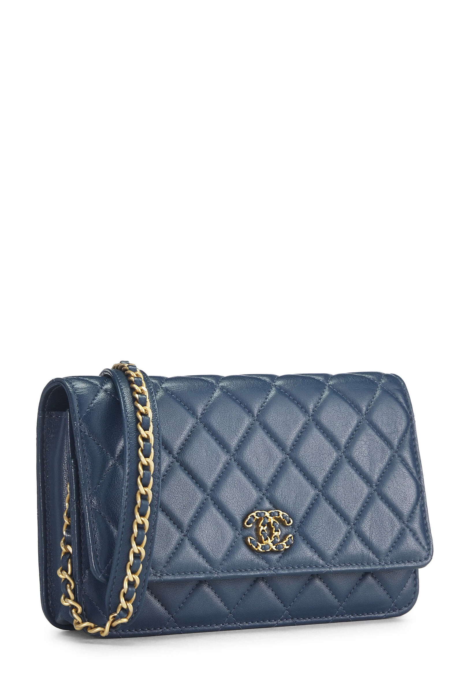 Chanel Blue Quilted Lambskin Infinity Wallet On Chain (WOC) 2 Chanel Blue Quilted Lambskin Infinity Wallet On Chain (WOC) - Image 2