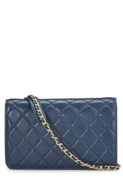 Chanel Blue Quilted Lambskin Infinity Wallet On Chain (WOC) 9 Chanel Blue Quilted Lambskin Infinity Wallet On Chain (WOC) -Fashion clothing Q6A57W1IBB000 4