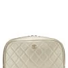 Chanel Gold Quilted Timeless Classic Pouch