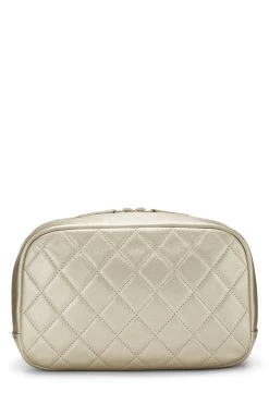 Chanel Gold Quilted Timeless Classic Pouch -Fashion clothing Q6A58Z3PDB000 3