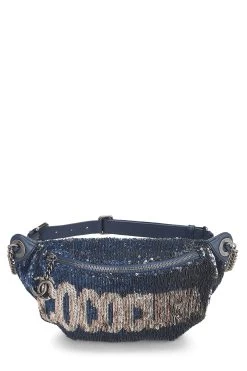 Chanel Navy Sequin Coco Cuba Waist Bag