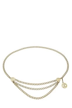 Chanel Gold Sunburst 'CC' Chain Belt 3