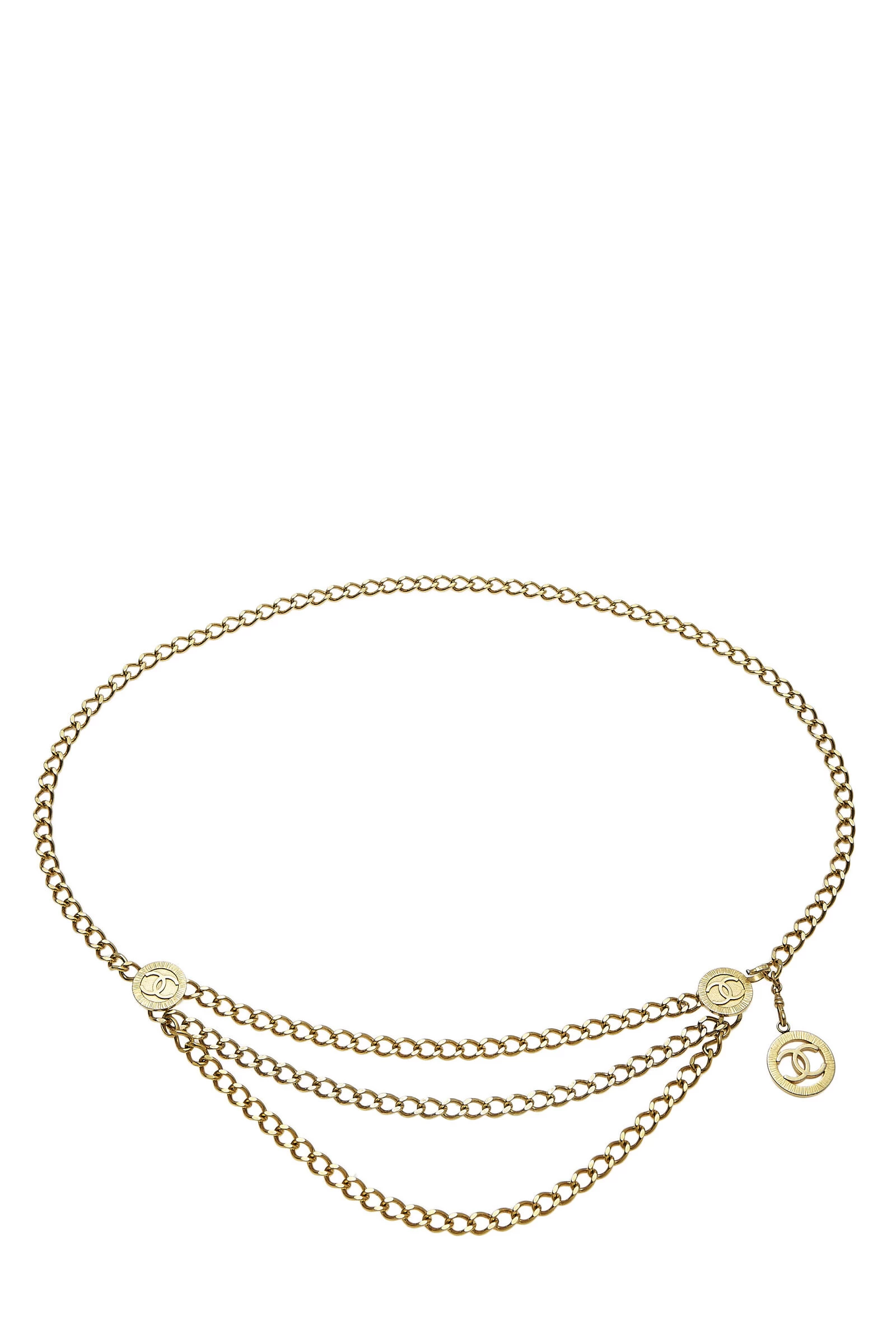 Chanel Gold Sunburst 'CC' Chain Belt 3 1 Chanel Gold Sunburst 'CC' Chain Belt 3