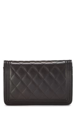 Chanel Brown Quilted Caviar Boy Wallet On Chain (WOC) -Fashion clothing Q6AAMW0F0B000 4