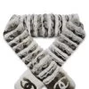 Chanel White & Black 'CC' Fur Muffler