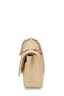 Chanel Beige Quilted Caviar Classic Double Flap Medium -Fashion clothing Q6B0100FI0120 3