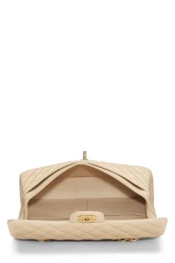 Chanel Beige Quilted Caviar Classic Double Flap Medium -Fashion clothing Q6B0100FI0120 6